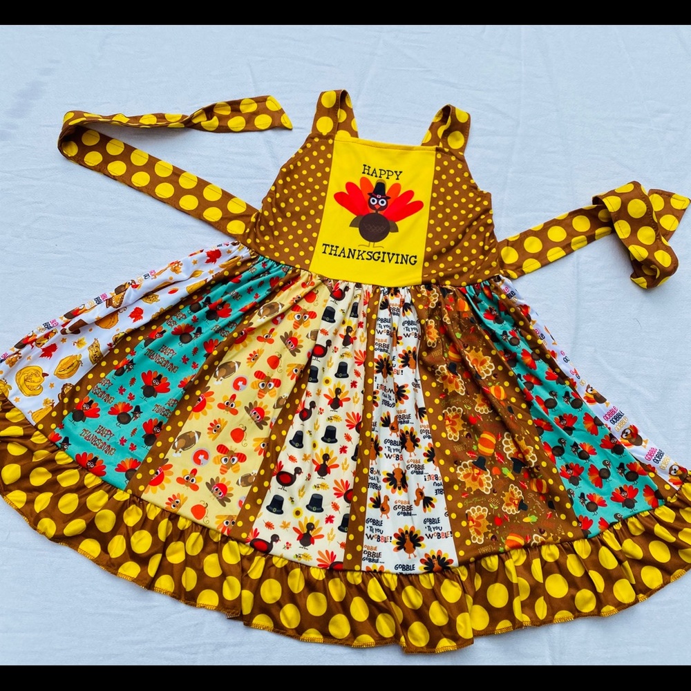 New Turkey Thanksgiving twirl dress